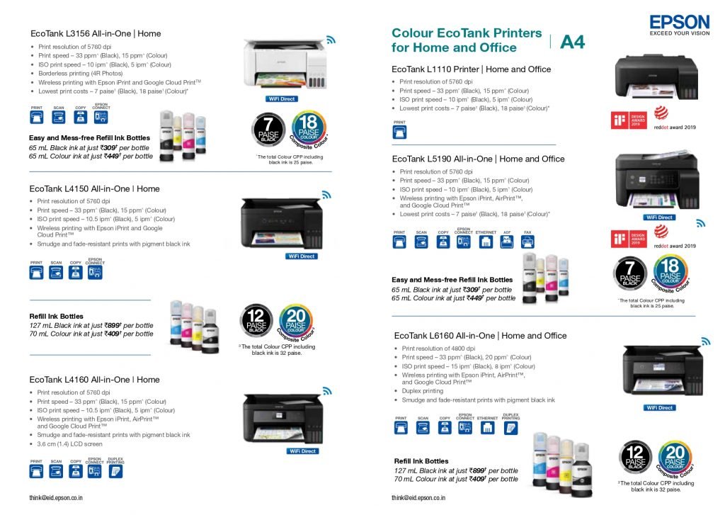 EPSON ALL PRODUCTS RANGE JULY 2020 5