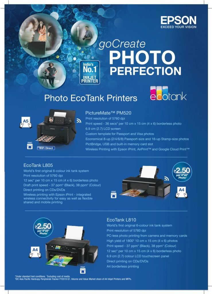 Epson Photo Range Leaflet A5 FRPR November 2019 page 0001